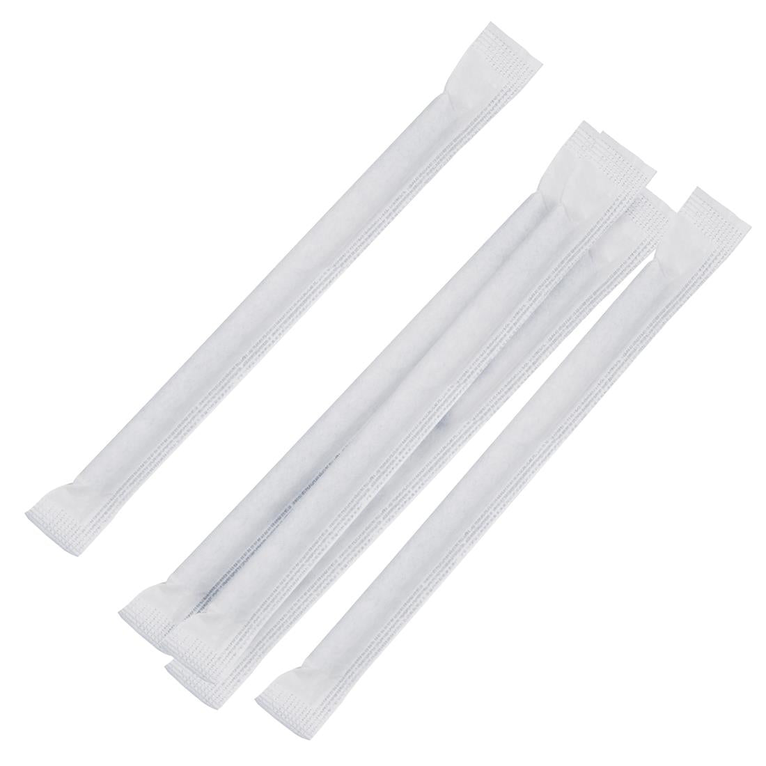 Fiesta Compostable Individually Wrapped Paper Cocktail Stirrer Straws Black (Pack of 250) FP441