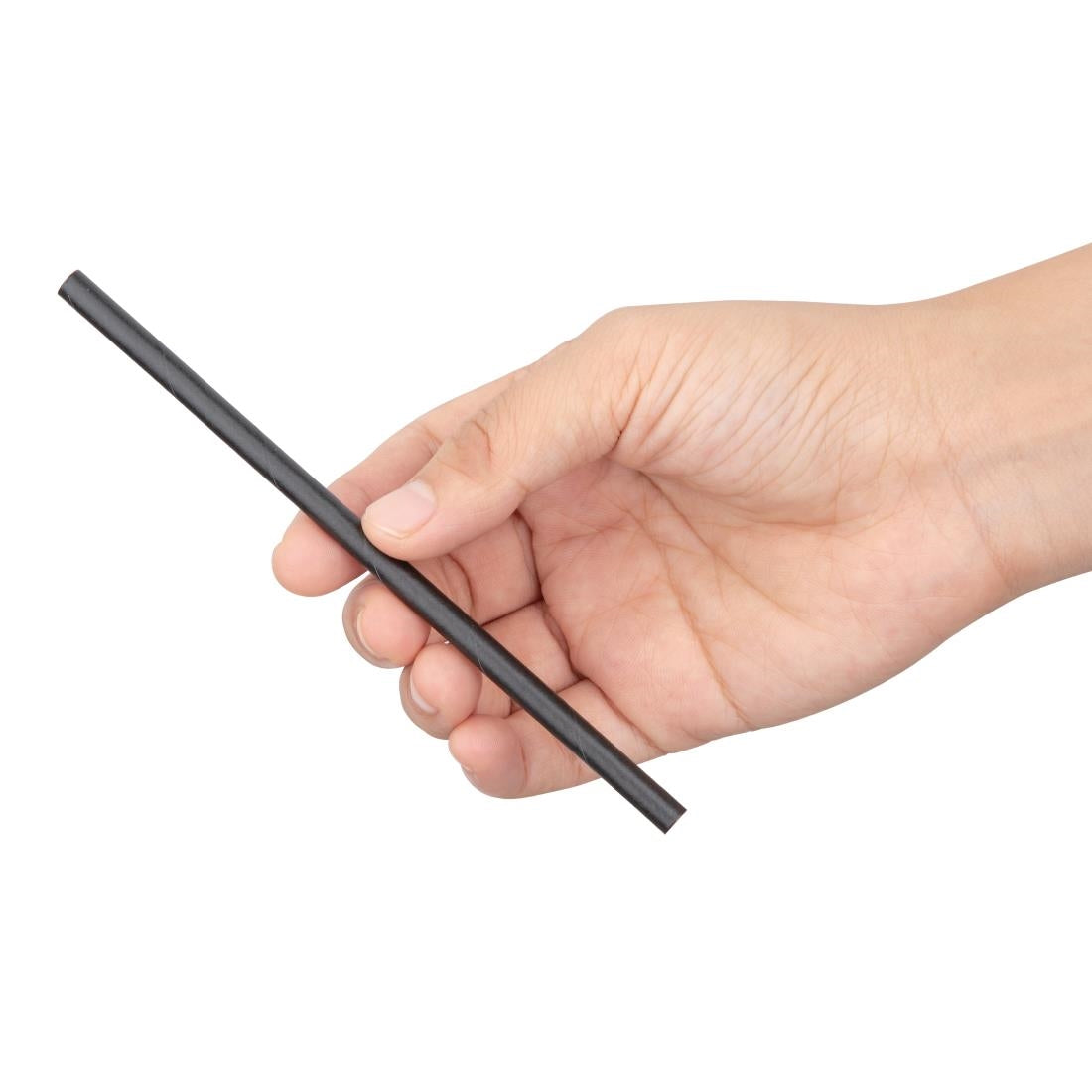 Fiesta Compostable Individually Wrapped Paper Cocktail Stirrer Straws Black (Pack of 250) FP441