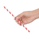 Fiesta Compostable Individually Wrapped Paper Straws Red Stripes (Pack of 250) FP442