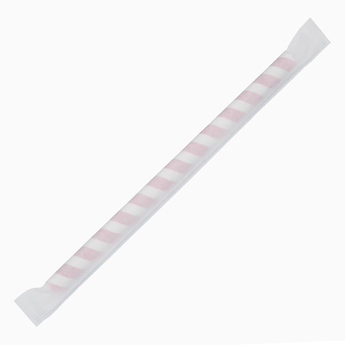 Fiesta Compostable Individually Wrapped Paper Smoothie Straws Red Stripes (Pack of 250) FP443