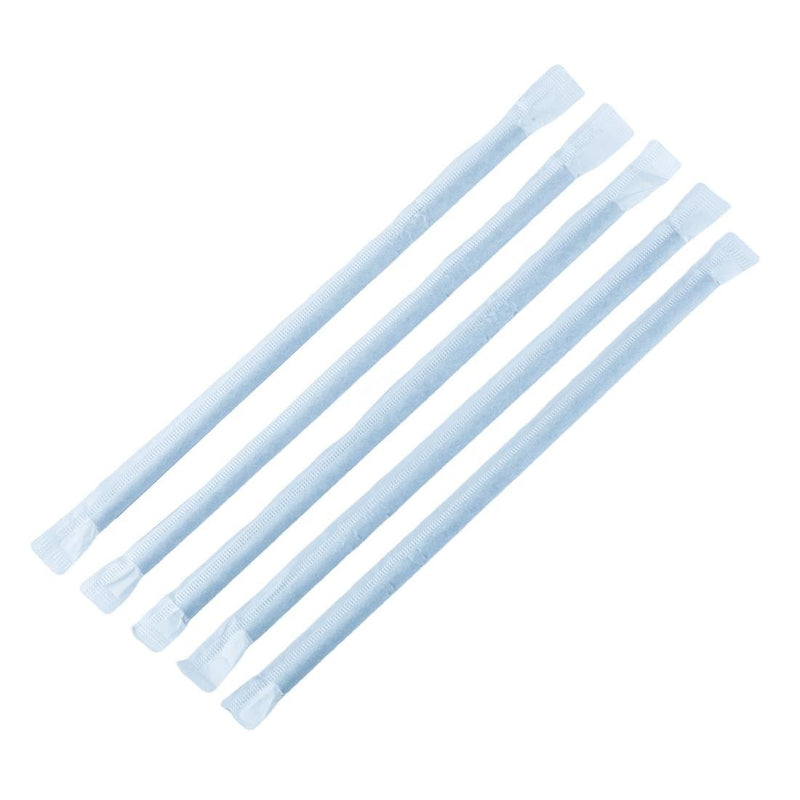 Fiesta Compostable Individually Wrapped Bendy Paper Straws Black (Pack of 250) FP444