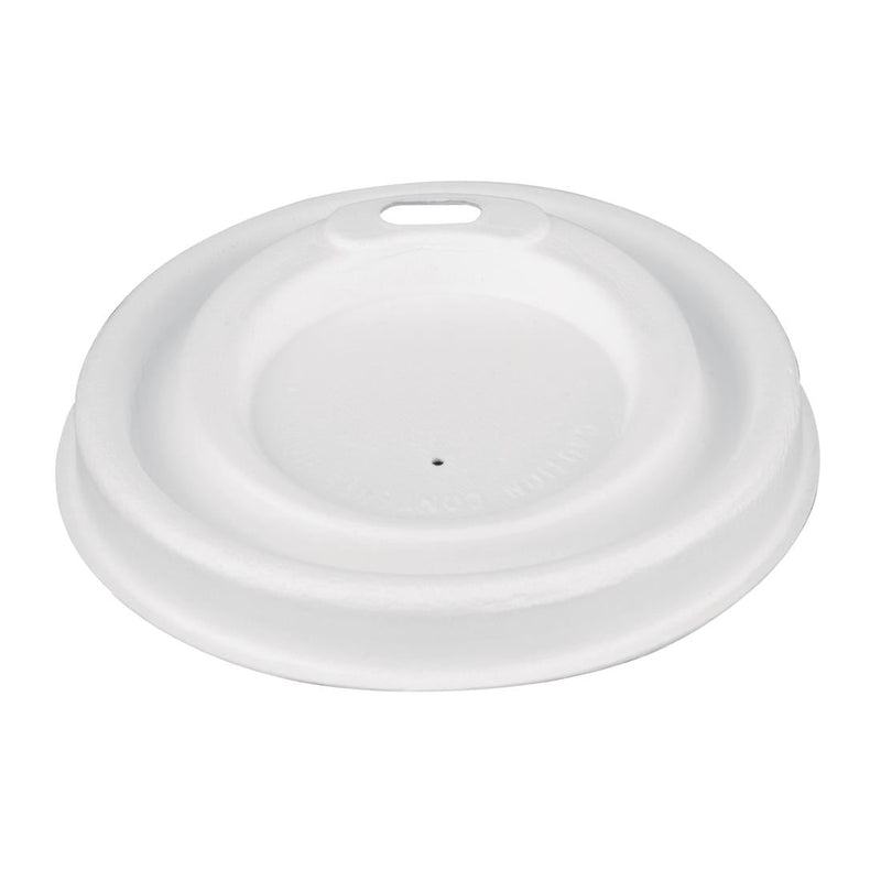 Fiesta Compostable Bagasse Coffee Cup Lids 225ml (Pack of 1000) FS060