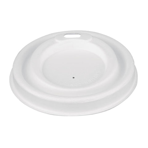 Fiesta Compostable Bagasse Coffee Cup Lids 225ml (Pack of 1000) FS060