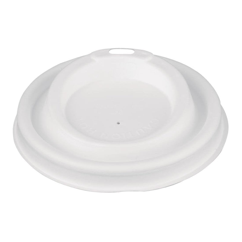 Fiesta Compostable Bagasse Coffee Cup Lids 340ml (Pack of 1000) FS061