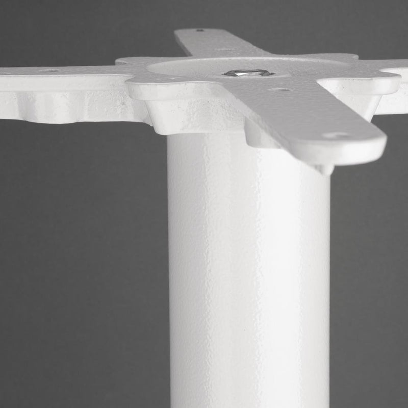 Bolero Cast Iron Round Table Base White FT029