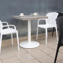 Bolero Cast Iron Round Table Base White FT029