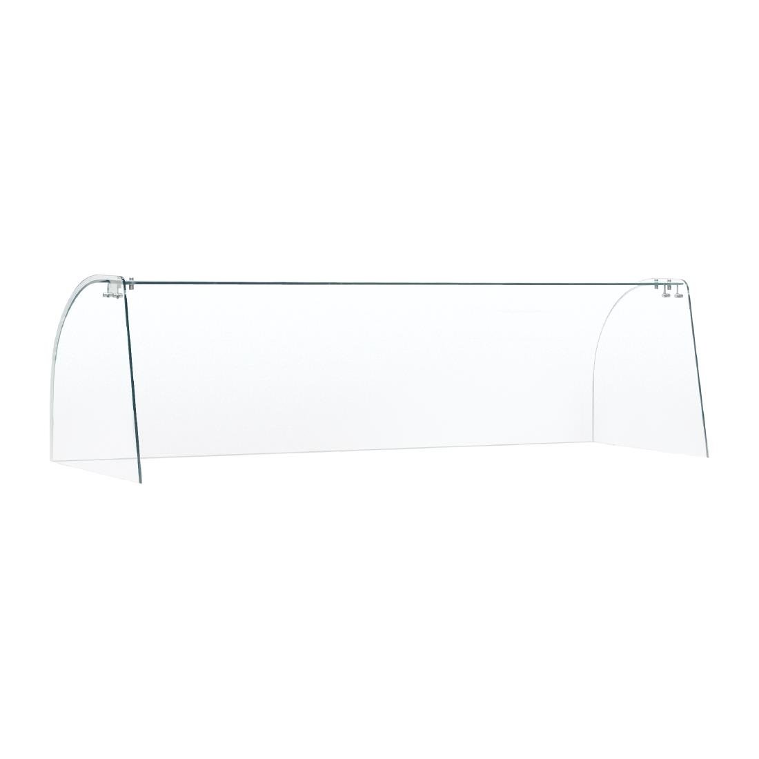 Curved Glass Sneeze Guard Assembly FT284