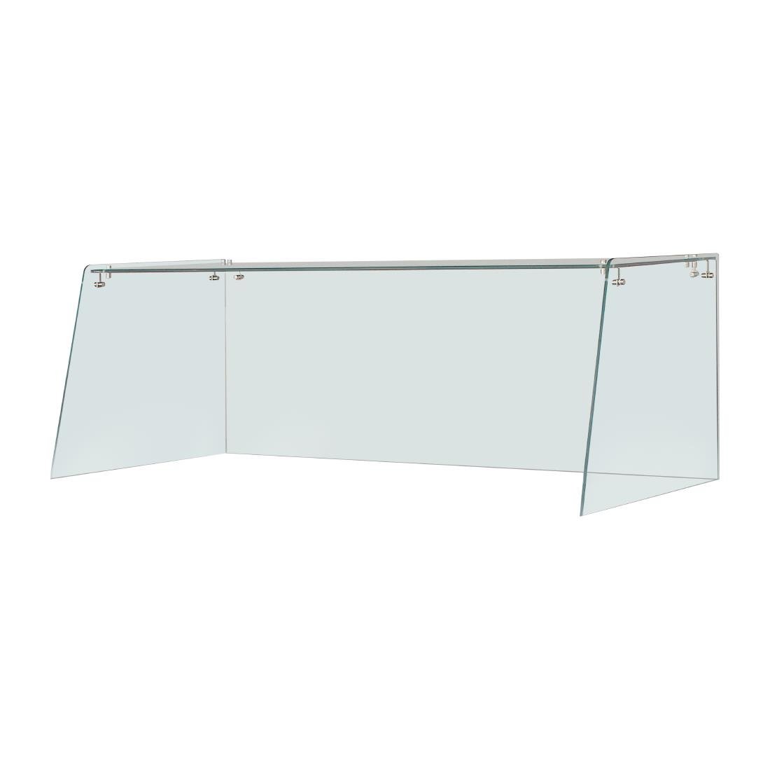 Straight Glass Sneeze Guard Assembly for 3 Door Counter FT368