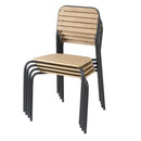 Bolero Santorini Wood Effect Outdoor Chairs (4 Pack) FU537
