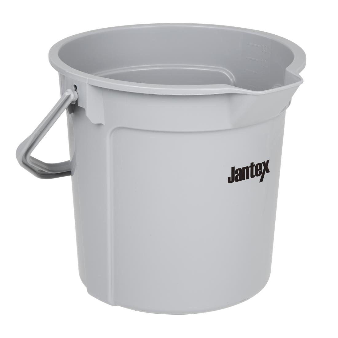 Jantex Grey Graduated Bucket with Pouring Lip 14ltr FU589