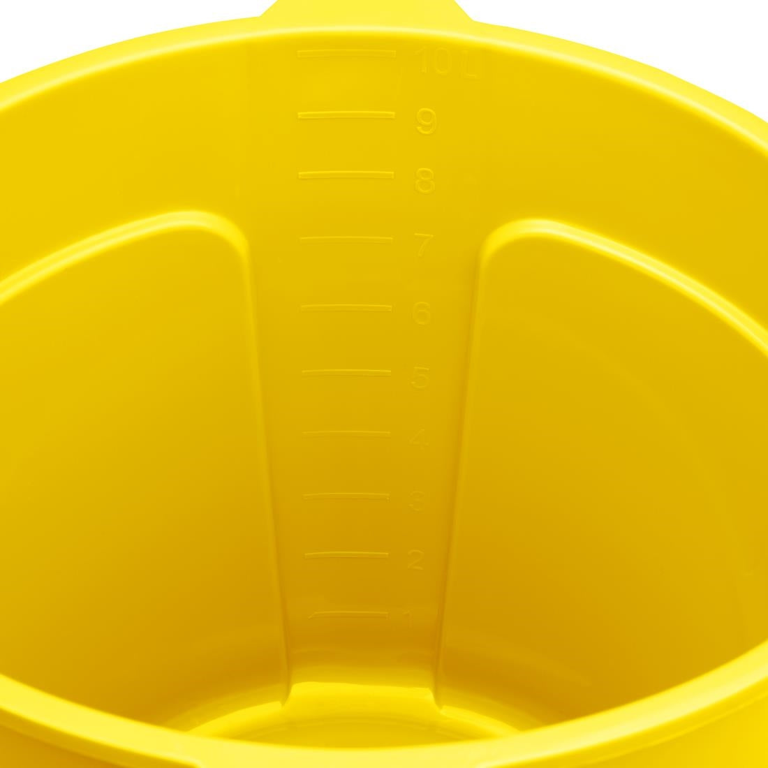 Jantex Yellow Graduated Bucket with Pouring Lip 10ltr FU834