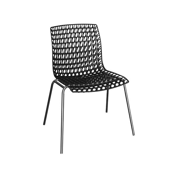 CX-H018BK Colourful Mesh Outdoor Polypropylene Chair (Black)