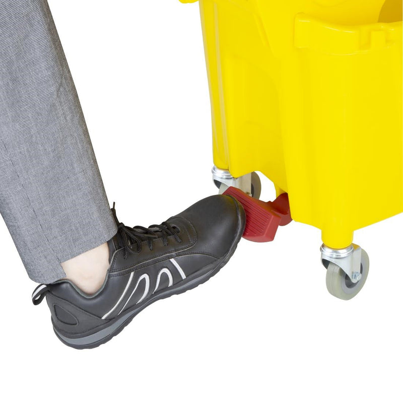 Jantex 30ltr Mop Bucket with Foot Pedal release - Yellow FW866