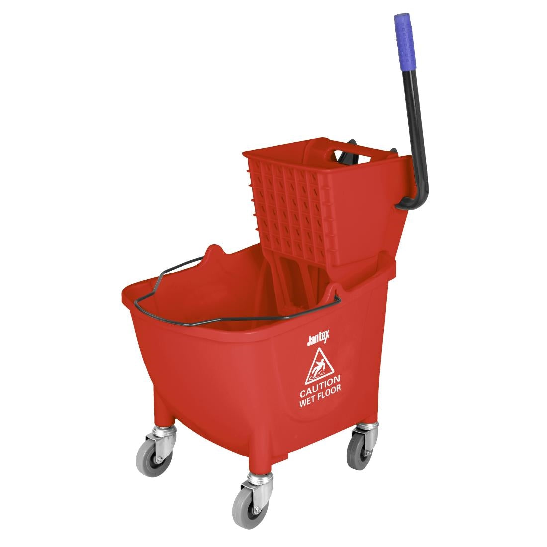 Jantex 30ltr Mop Bucket with Foot Pedal release - Red FW868
