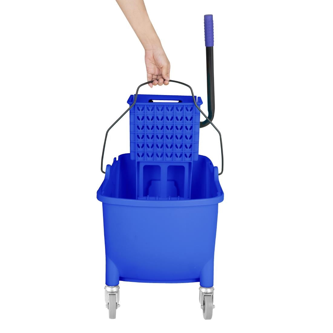 Jantex 30ltr Mop Bucket with Foot Pedal release - Blue FW869