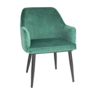 Bolero Lia Velvet Set of 2 Chairs - Dark Green FX070