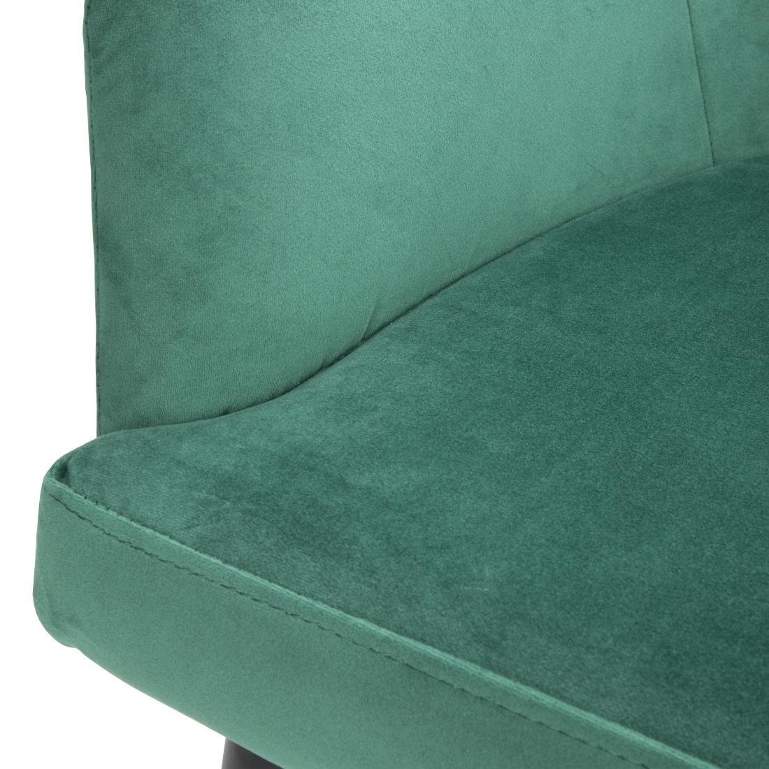 Bolero Lia Velvet Set of 2 Chairs - Dark Green FX070