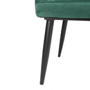 Bolero Lia Velvet Set of 2 Chairs - Dark Green FX070