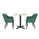 Bolero Lia Velvet Set of 2 Chairs - Dark Green FX070