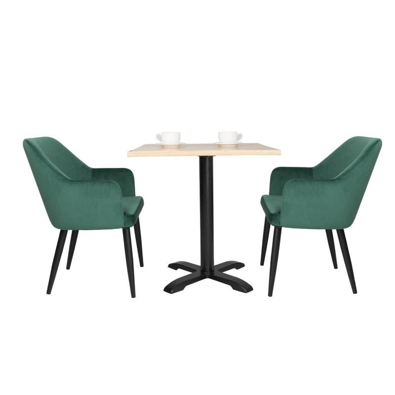Bolero Lia Velvet Set of 2 Chairs - Dark Green FX070