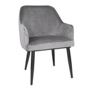 Bolero Lia Velvet Set of 2 Chairs - Grey FX071