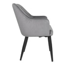 Bolero Lia Velvet Set of 2 Chairs - Grey FX071
