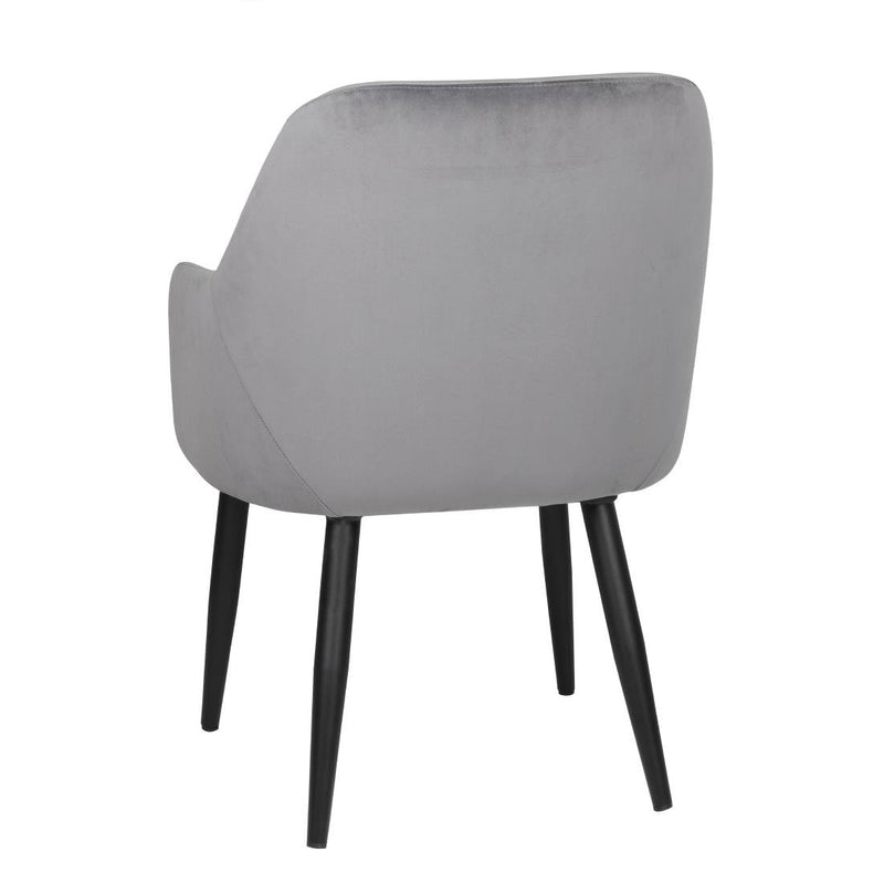 Bolero Lia Velvet Set of 2 Chairs - Grey FX071