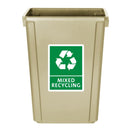 Jantex Slim Bin 60Ltr Beige FX149