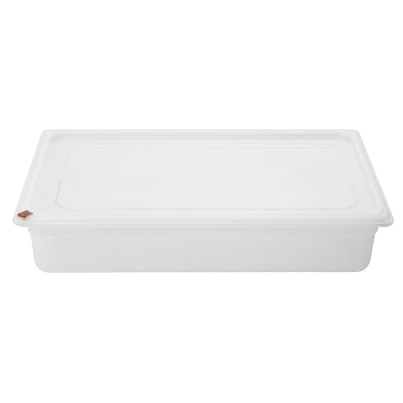 Hygiplas Click PP 1/1 GN Container with Lid & 7 Colour Clips 100mm 13Ltr (2 Pack) FZ086