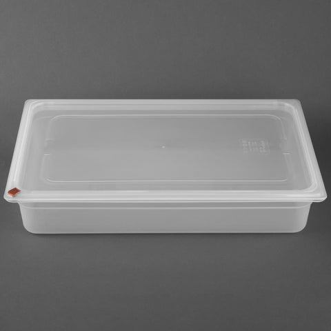 Hygiplas Click PP 1/1 GN Container with Lid & 7 Colour Clips 100mm 13Ltr (2 Pack) FZ086