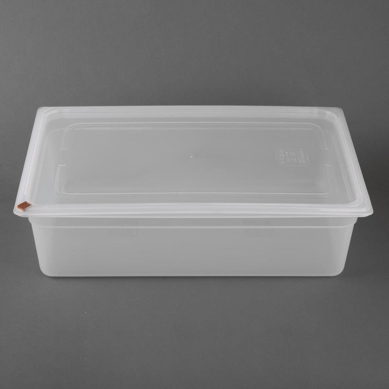 Hygiplas Click PP 1/1 GN Container with Lid & 7 Colour Clips 150mm 19.5Ltr (2 Pack) FZ087