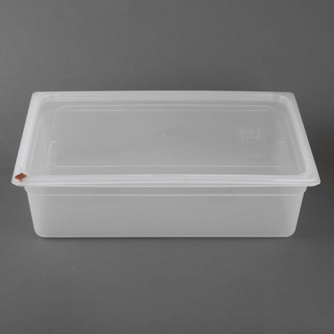 FZ087 Hygiplas Click PP 1/1 GN Container with Lid & 7 Colour Clips 150mm 19.5Ltr (2 Pack) FZ087