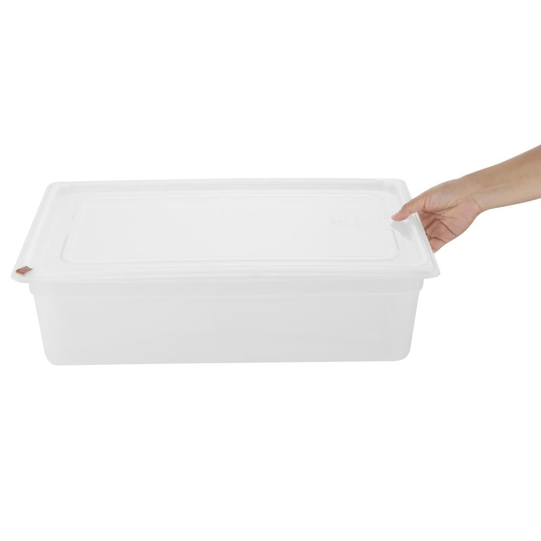 Hygiplas Click PP 1/1 GN Container with Lid & 7 Colour Clips 150mm 19.5Ltr (2 Pack) FZ087
