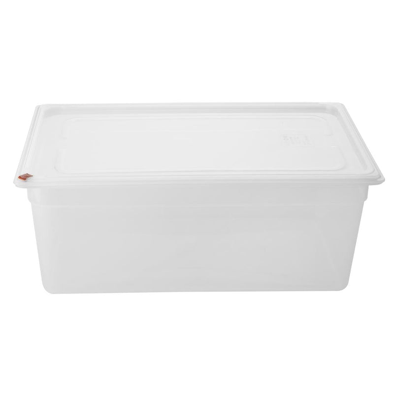 Hygiplas Click PP 1/1 GN Container with Lid & 7 Colour Clips 200mm 25.6Ltr (2 Pack) FZ088