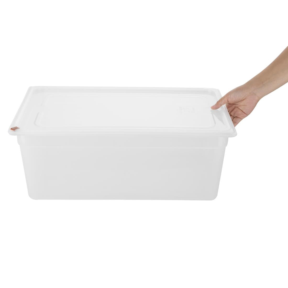 Hygiplas Click PP 1/1 GN Container with Lid & 7 Colour Clips 200mm 25.6Ltr (2 Pack) FZ088