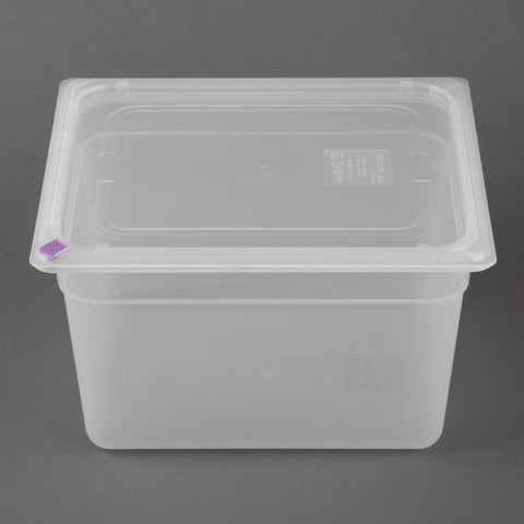 Hygiplas Click PP 1/2 GN Container with Lid & 7 Colour Clips 200mm 11.7Ltr (4 Pack) FZ091