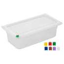 Hygiplas Click PP 1/3 GN Container with Lid & 7 Colour Clips 100mm 3.6Ltr (4 Pack) FZ092