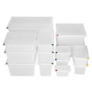 Hygiplas Click PP 1/3 GN Container with Lid & 7 Colour Clips 100mm 3.6Ltr (4 Pack) FZ092