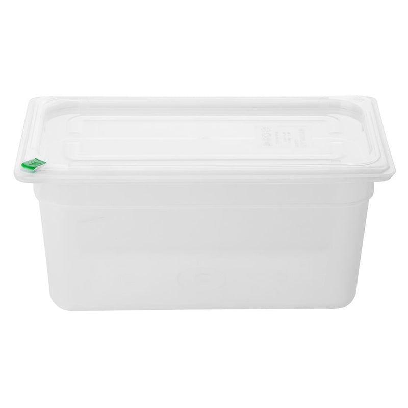 Hygiplas Click PP 1/3 GN Container with Lid & 7 Colour Clips 150mm 5.3Ltr (4 Pack) FZ093