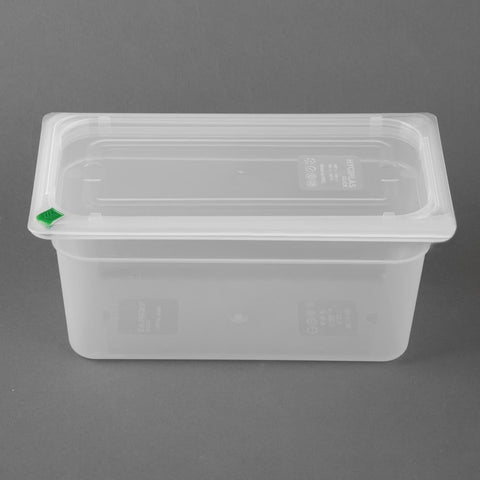 Hygiplas Click PP 1/3 GN Container with Lid & 7 Colour Clips 150mm 5.3Ltr (4 Pack) FZ093