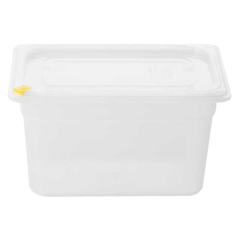 Hygiplas Click PP 1/4 GN Container with Lid & 7 Colour Clips 150mm 3.7Ltr (4 Pack) FZ096
