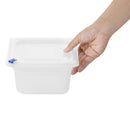 Hygiplas Click PP 1/6 GN Container with Lid & 7 Colour Clips 100mm 1.5Ltr (4 Pack) FZ097