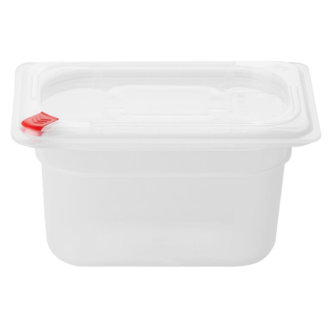 Hygiplas Click PP 1/9 GN Container with Lid & 7 Colour Clips 100mm 0.85Ltr (4 Pack) FZ099