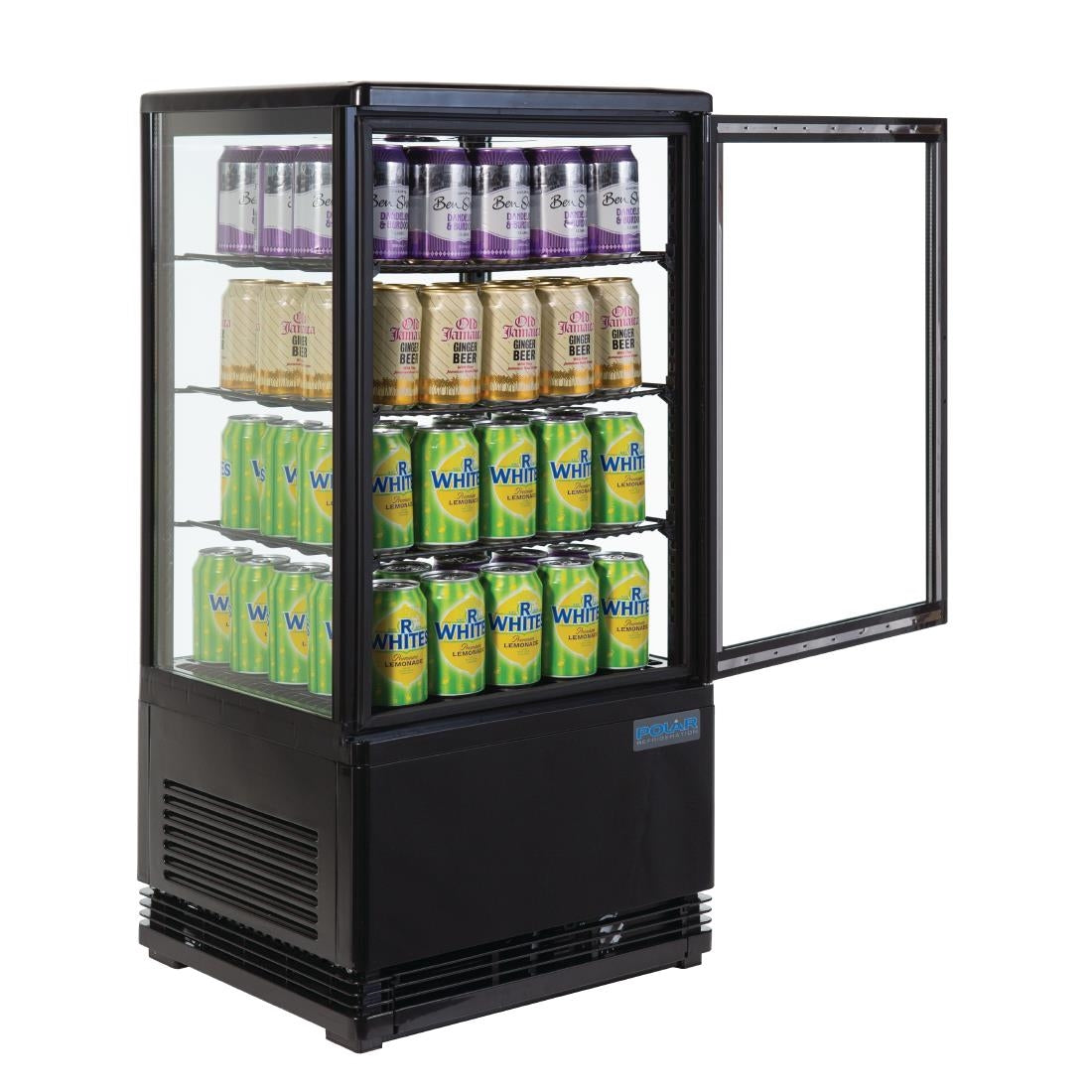 Polar C-Series Energy Efficient Display Fridge Black - 68Ltr CX577-A