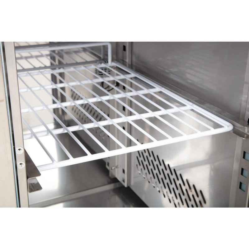Polar U-Series Triple Door Counter Fridge with Upstand - 417Ltr UA065-A