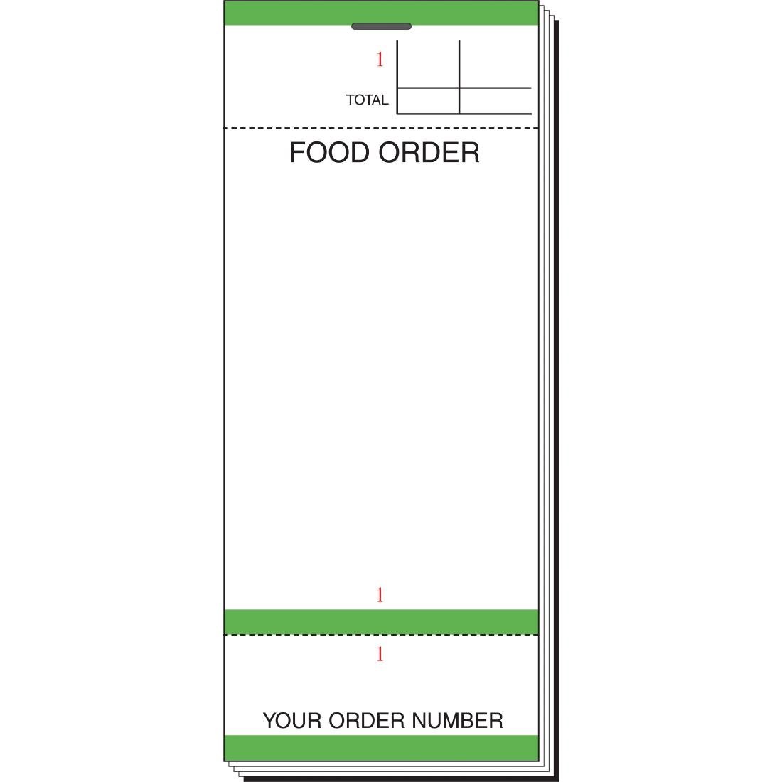 Olympia Recyclable Bar Food Order Pads with Tickets Single Leaf (Pack of 50) G522