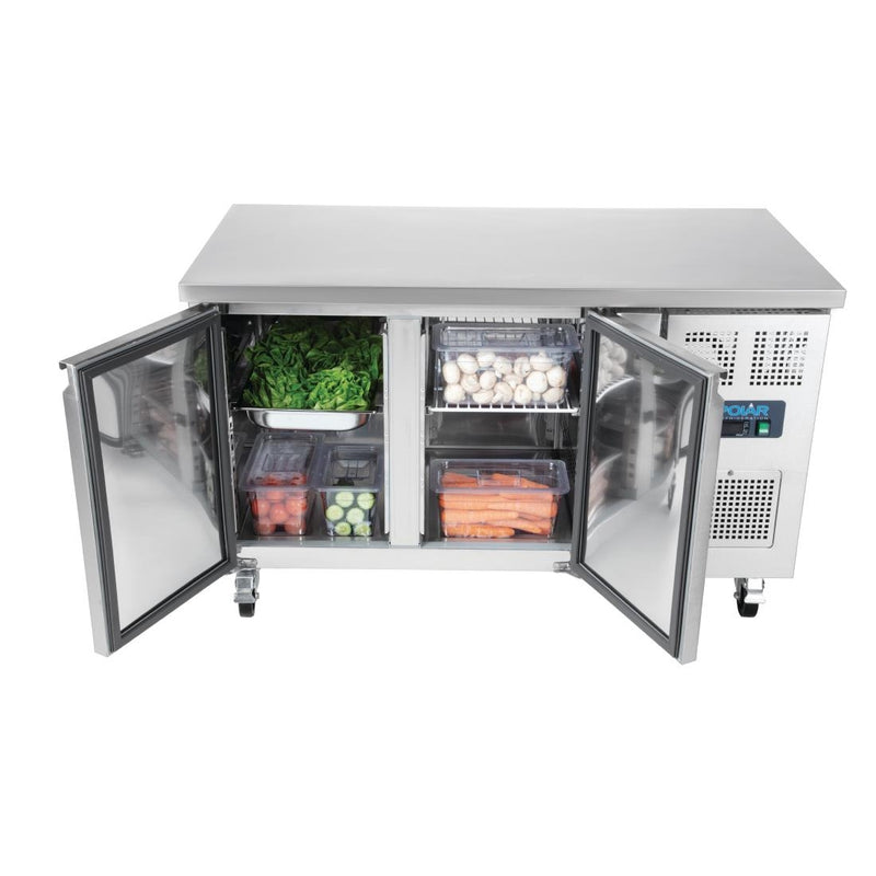 Polar U-Series Double Door Counter Fridge - 282Ltr UA047-A