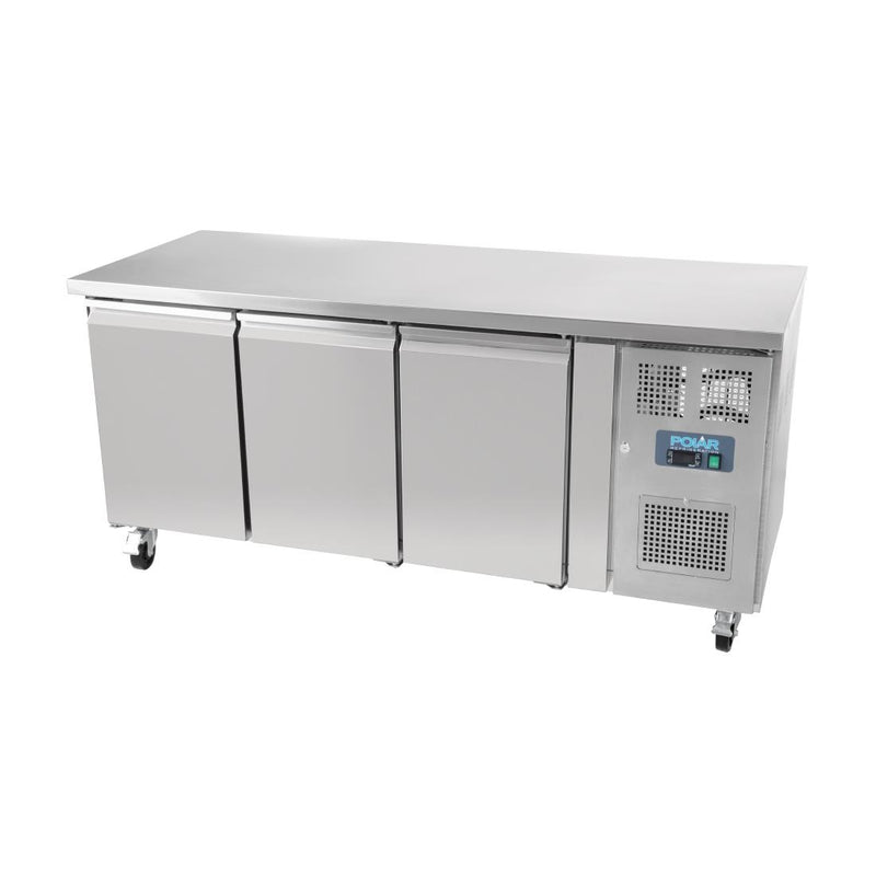 Polar U-Series Triple Door Counter Fridge - 417Ltr UA048-A