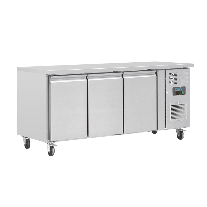 Polar U-Series Three Door Counter Fridge - 553Ltr UA049-A