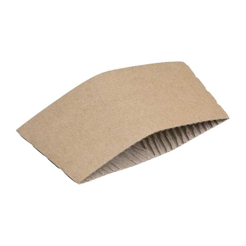Fiesta Recyclable Corrugated Cup Sleeves for 350ml/455ml Cups (Pack of 1000) GD329